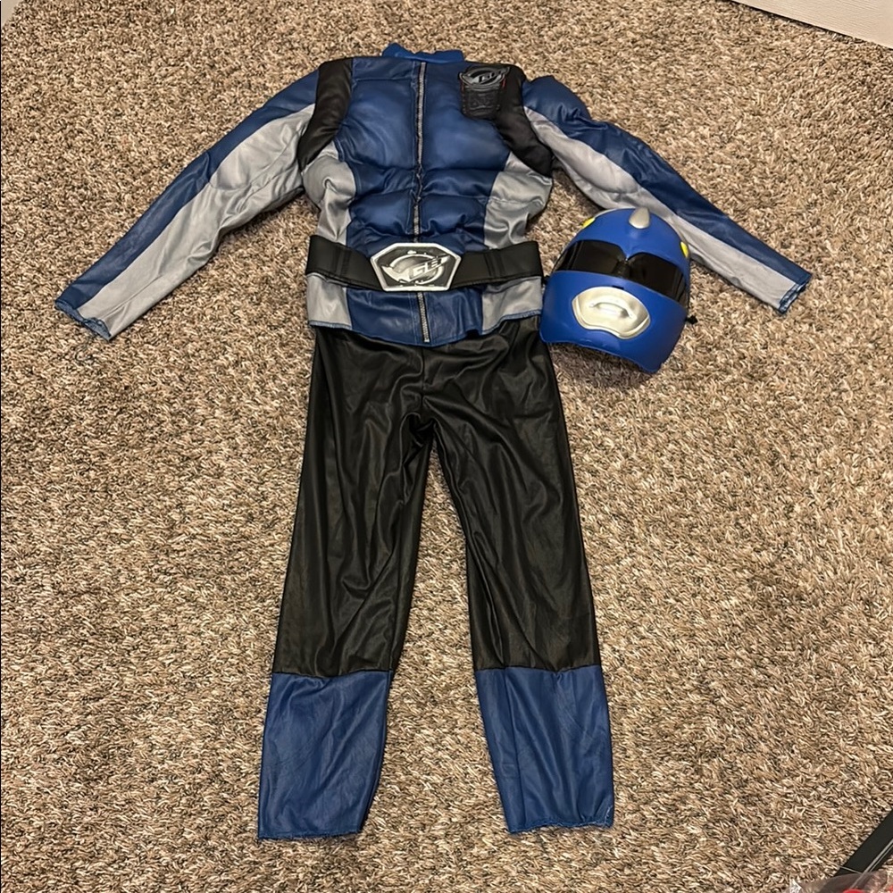 EUC beast morphers blue power ranger costume size small (4-6)